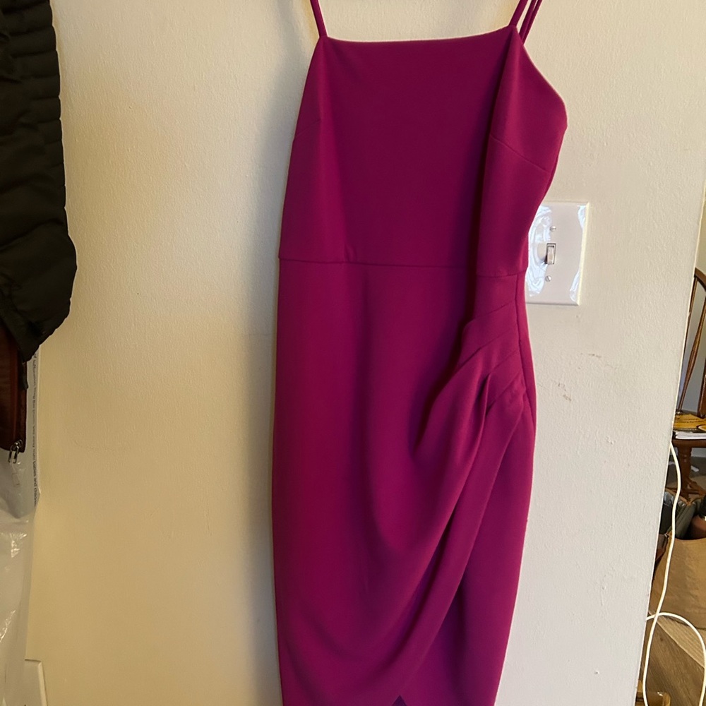 Betsey Johnson Strapless Magenta Dress